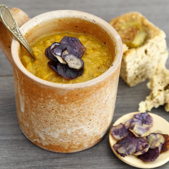 Roasted Vegetable & Chickpea Soup - Recipe photo by blanblan