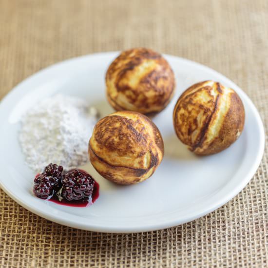 Ebelskiver – Æbleskiver - Recipe photo by SweetSourSavory