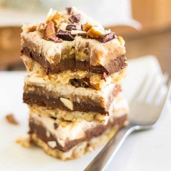 LAYERED CHOCONUT BARS - Recipe photo by The Healthy Foodie