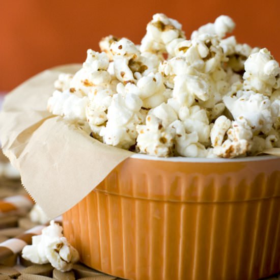 Pumpkin Pie Spiced Kettle Corn - Recipe photo by FoodFolksandFun