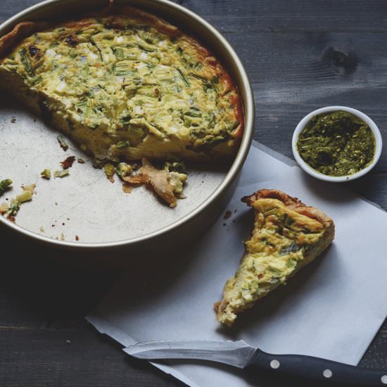Quiche with Sundried Tomatoes - Recipe photo by notacurry.com