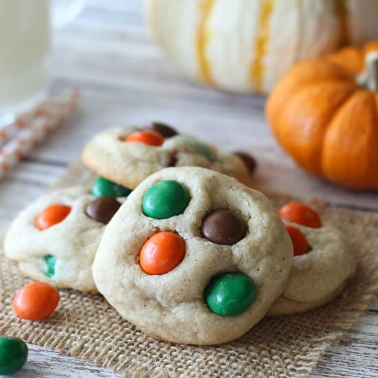 Pumpkin Spice M&M Sugar Cookies - Recipe photo by thebelleofthekitchen