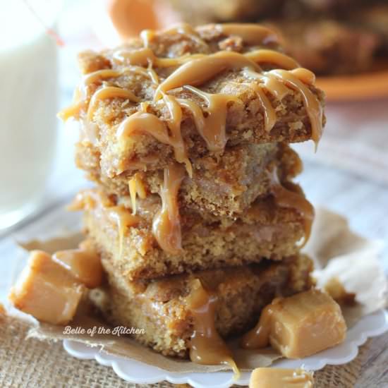 Dulce de Leche Blondies - Recipe photo by thebelleofthekitchen