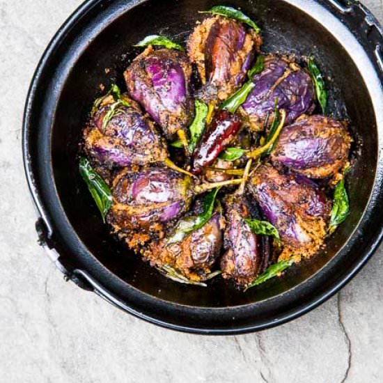 Stuffed Baby Eggplants - Recipe photo by handfulofrecipes