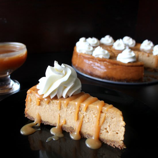 Salted Caramel Pumpkin Cheesecake - Recipe photo by chocolatewithgrace