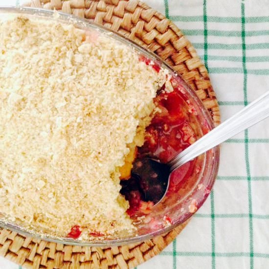Peach & Plum Crumble - Recipe photo by Miss Amy Phipps