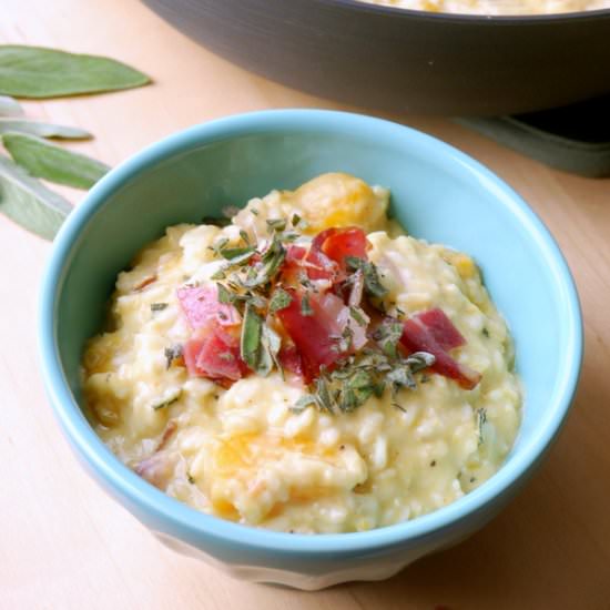Bacon butternut squash risotto - Recipe photo by mybaconwrappedlife
