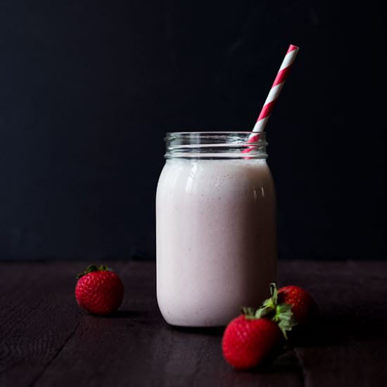 Strawberry Macadamia Nut Milk - Recipe photo by Savory Simple
