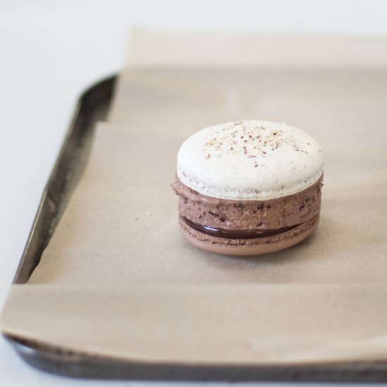 Macaron ice cream sandwiches - Recipe photo by simmerandboyle