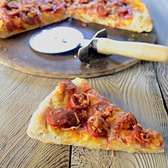 Portuguese Pizza - Recipe photo by Kitchengetaway