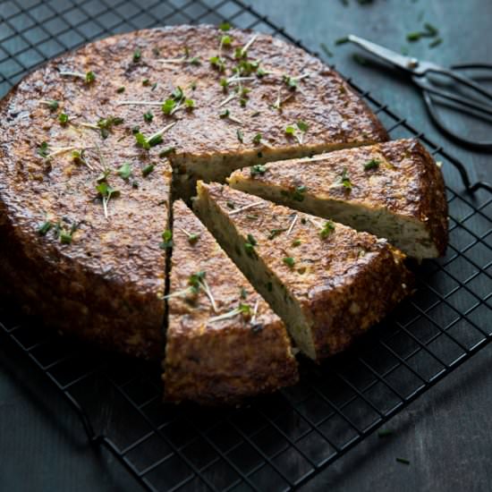 Savory Cauliflower Courgette Cake - Recipe photo by Multiculti