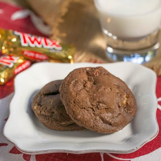 Double Chocolate Twix Cookies - Recipe photo by thatskinnychickcanbake