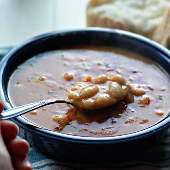 Bean without Bacon Soup - Recipe photo by Kitchen Treaty