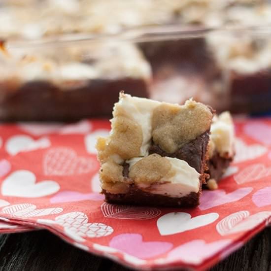 Cookie Cheesecake Brownies - Recipe photo by HiddenFruitsAndVeggies