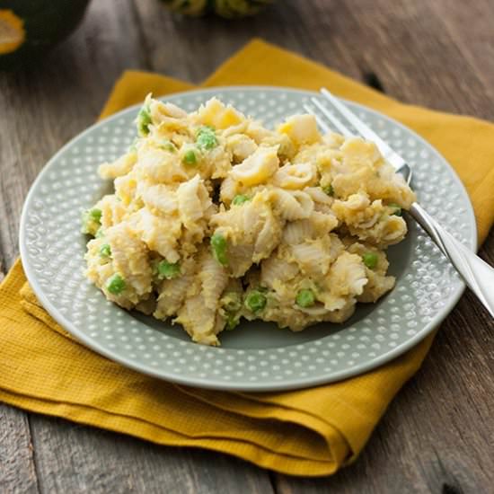 Acorn Squash Pasta with Peas - Recipe photo by HiddenFruitsAndVeggies