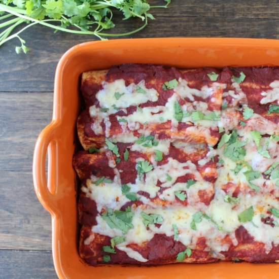 Mushroom Squash Enchiladas - Recipe photo by Whitney Bond