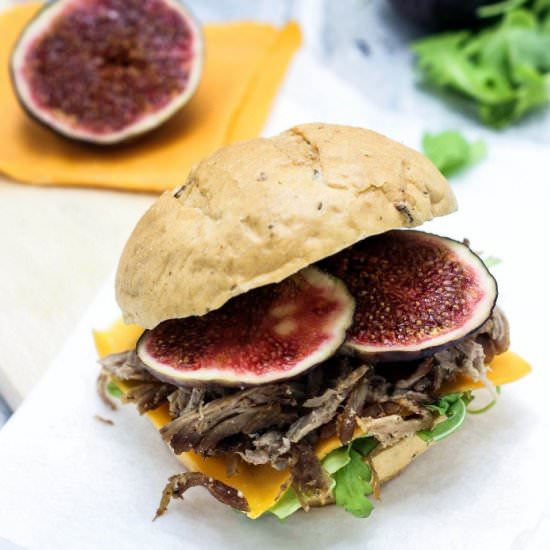 Sandwich with Pulled Pork and Fig - Recipe photo by Moj kulinarny pamietnik