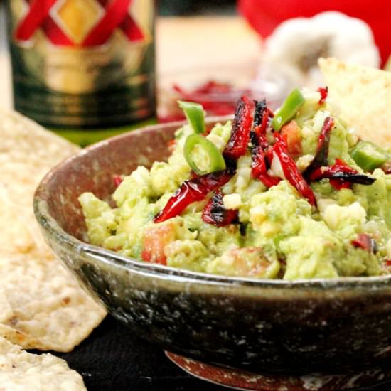 Roasted Red Bell Pepper Guacamole - Recipe photo by CouponClippingCook