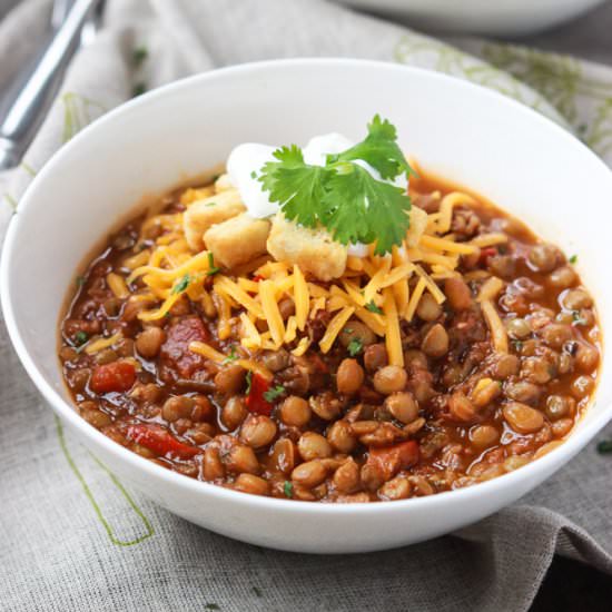 Lentil Chili - Recipe photo by littlebroken
