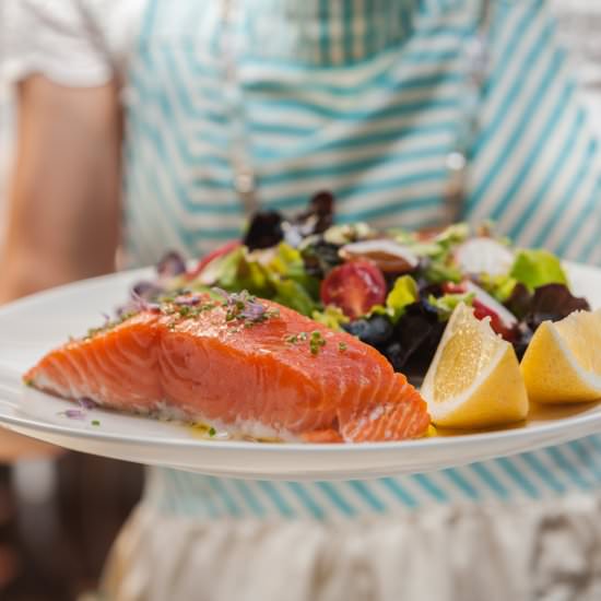 Baked Salmon with Lemon and Chives - Recipe photo by White Apron