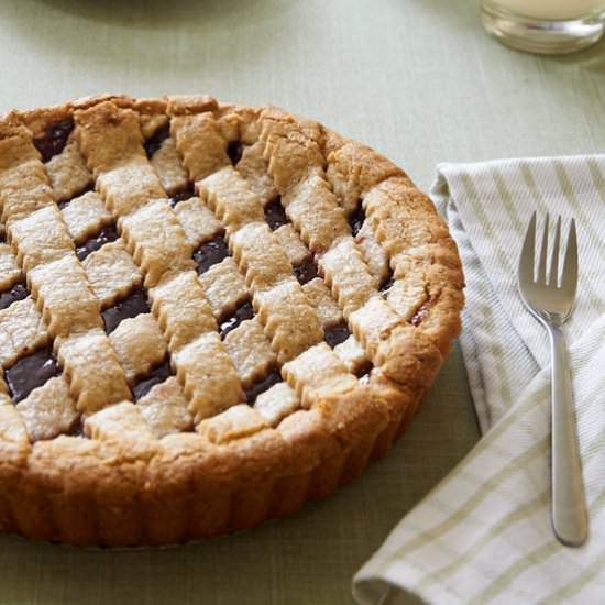 Peanut Butter & Jelly Linzer Torte - Recipe photo by I bake he shoots
