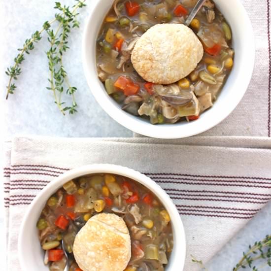 Skinny Chicken Pot Pie - Recipe photo by decoreatblog