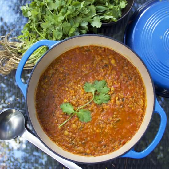 Moroccan Lentil Soup - Recipe photo by panning the globe