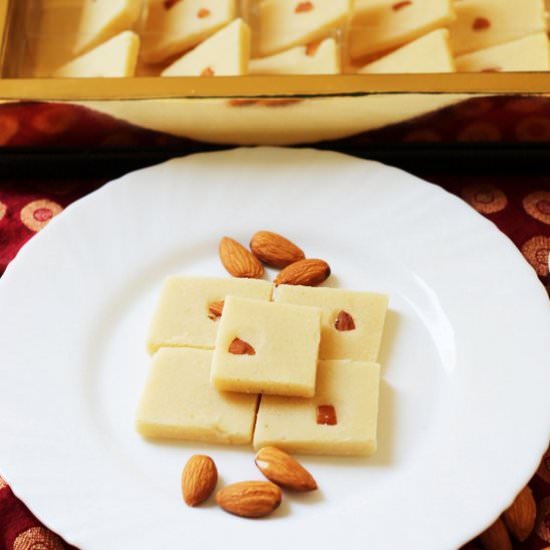 Almond Burfi - Recipe photo by udupi-recipes