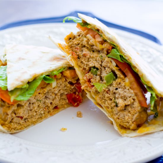 Stuffed Mexican Turkey Burgers - Recipe photo by a latte food