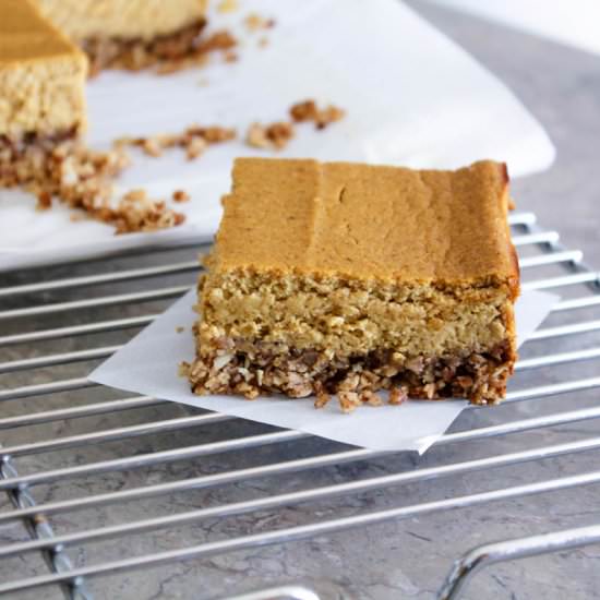 PUMPKIN GOAT CHEESE SQUARES - Recipe photo by Julies Jazz
