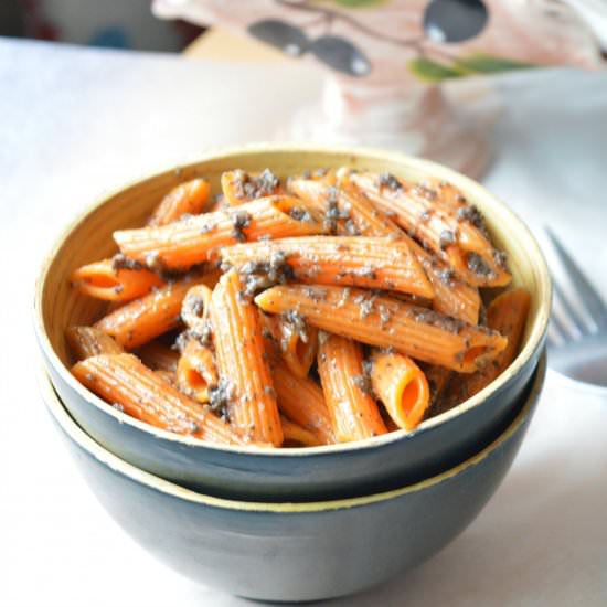 Chilli Mushroom Butter Pasta - Recipe photo by Mummys FastandEasy