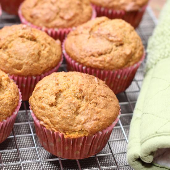 Whole Wheat Pumpkin Spice Muffins - Recipe photo by momvstheboys