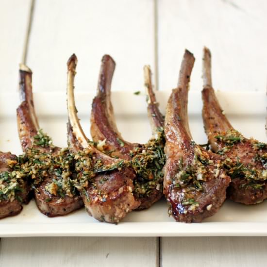 Pan Seared Lamb Chops with Rosemary - Recipe photo by PrimalPalate