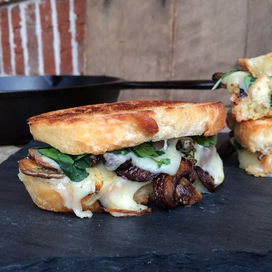 Mushroom & Thyme Grilled Cheese - Recipe photo by LemonyThyme