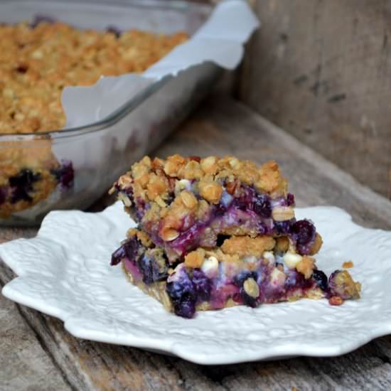 Blueberry Pecan Crumble Bars - Recipe photo by LemonyThyme