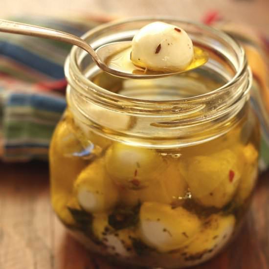 Marinated Bocconcini - Recipe photo by Craving Something Healthy