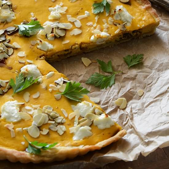 Savory Pumpkin Tart - Recipe photo by AnEdibleMosaic