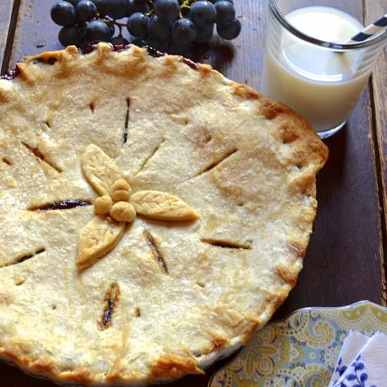 Concord Grape Pie - Recipe photo by Ciao Chow Bambina