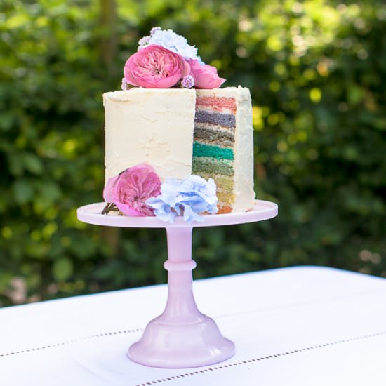 Rainbow Ombre Cake - Recipe photo by Rock My Style