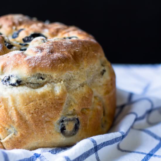 Homemade Black Olive Bread - Recipe photo by KitchenHighlights
