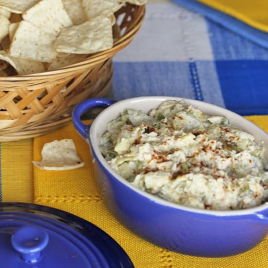 Roasted Chile and Artichoke Dip - Recipe photo by FreshFoodinaFlash