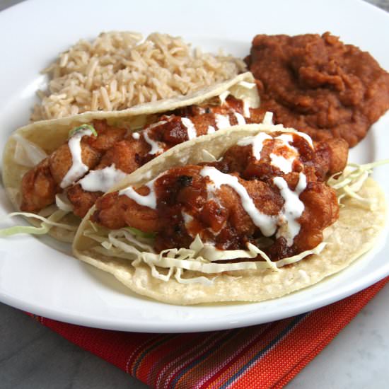 Rick Bayless' Fish Tacos - Recipe photo by thebrookcook.wordpress.com