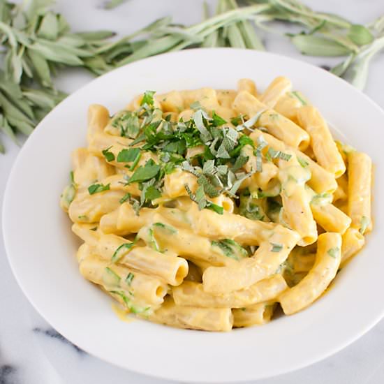 Vegan Butternut Squash Pasta - Recipe photo by baked in