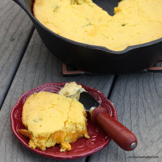 Smoked Cheddar Jalapeno Cornbread - Recipe photo by GoodieGodmother