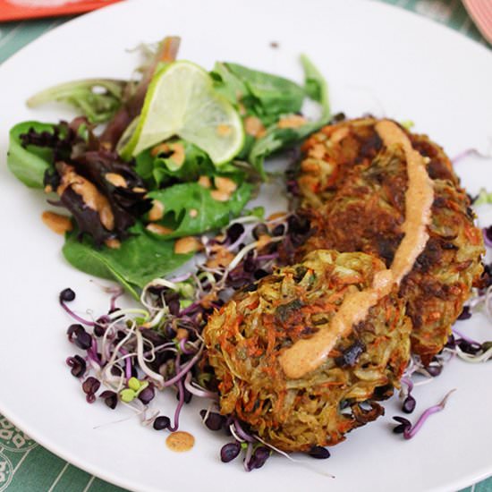 Baked Vegetable Fritters - Recipe photo by veganlovlie