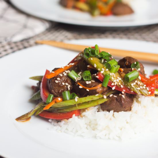 Gardein Beefless Hoisin Ginger - Recipe photo by Prepgreen