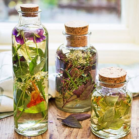 Herb Vinegars - Recipe photo by nancy baggett-kitchenlane