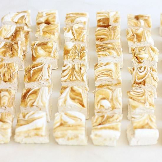 Caramel Swirled Malted Marshmallows - Recipe photo by thegoldlininggirl