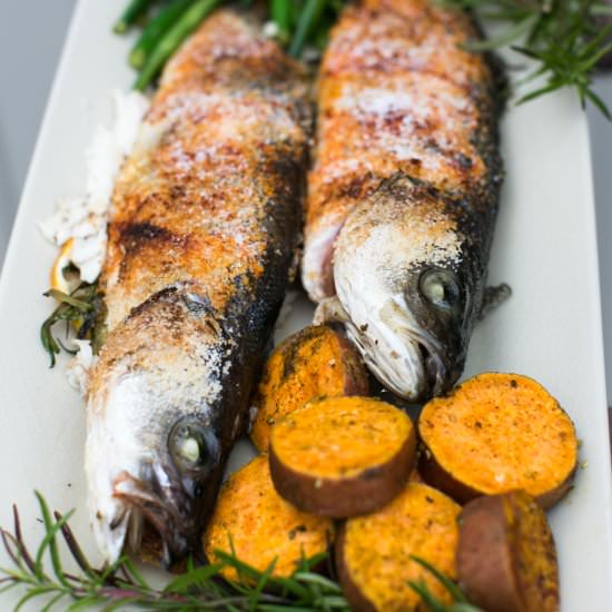 Baked Branzino - Recipe photo by athoughtforfood