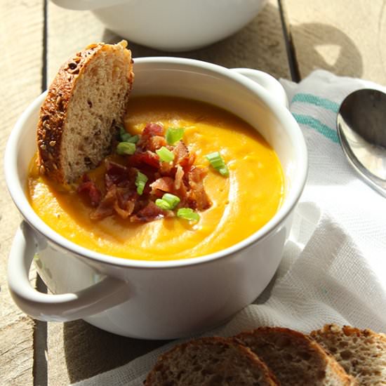Simple Butternut Squash Soup - Recipe photo by simplegreenmoms